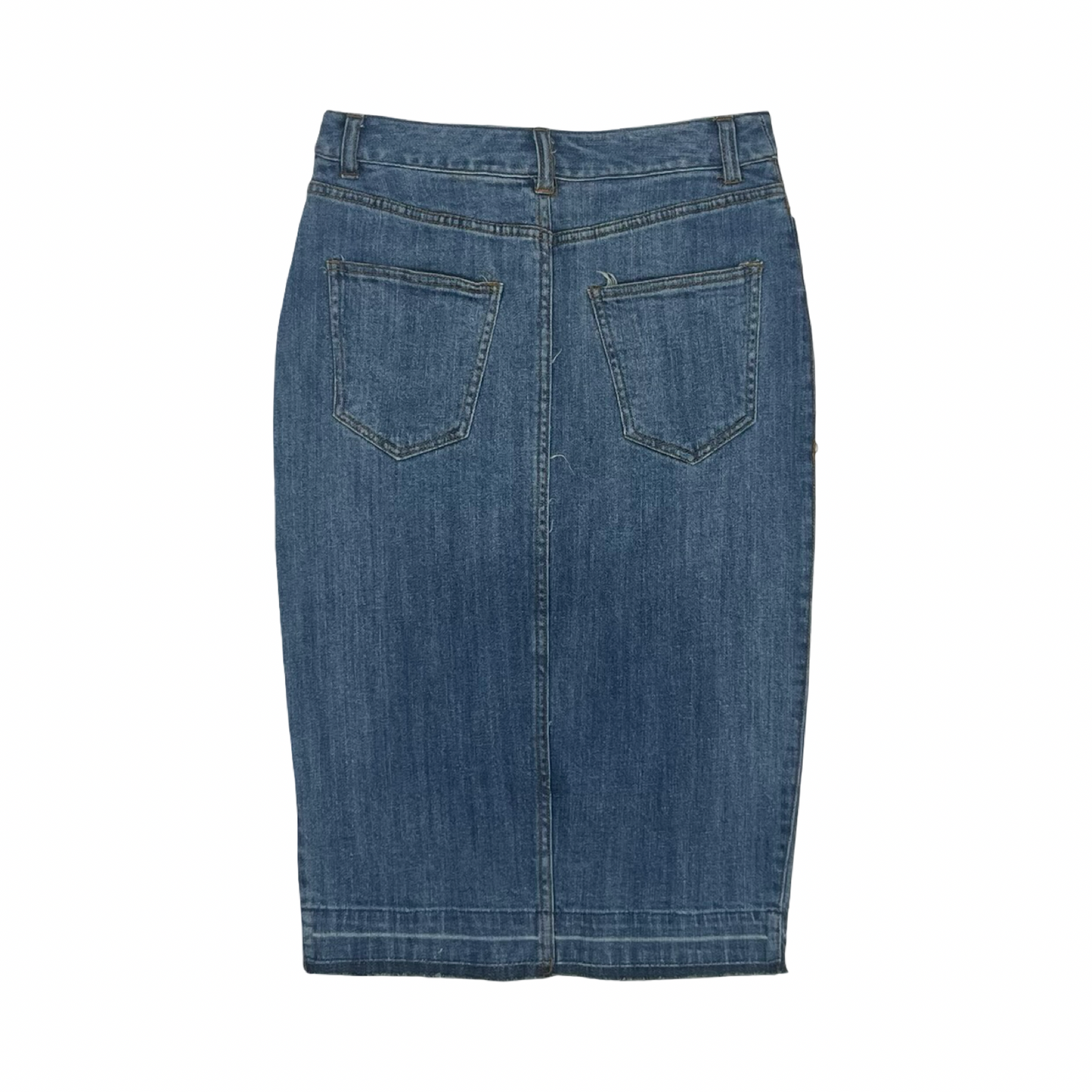 Skirt Midi By Who What Wear In Blue Denim, Size:2