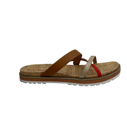 Sandals Flats By Me Too In Tan, Size:10