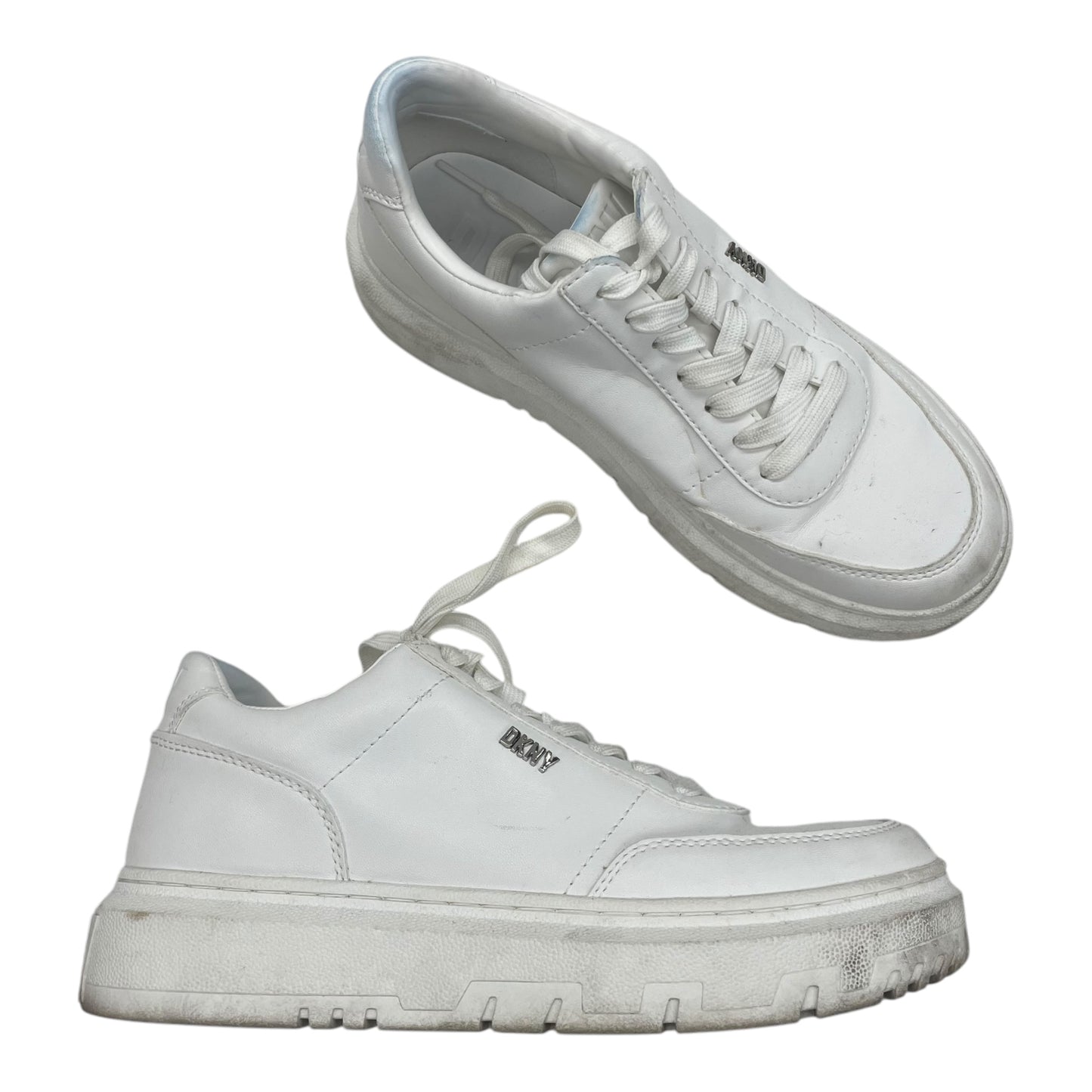 Shoes Sneakers By Dkny In White, Size:7