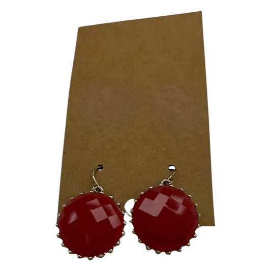 Earrings Dangle/Drop By Clothes Mentor In Red