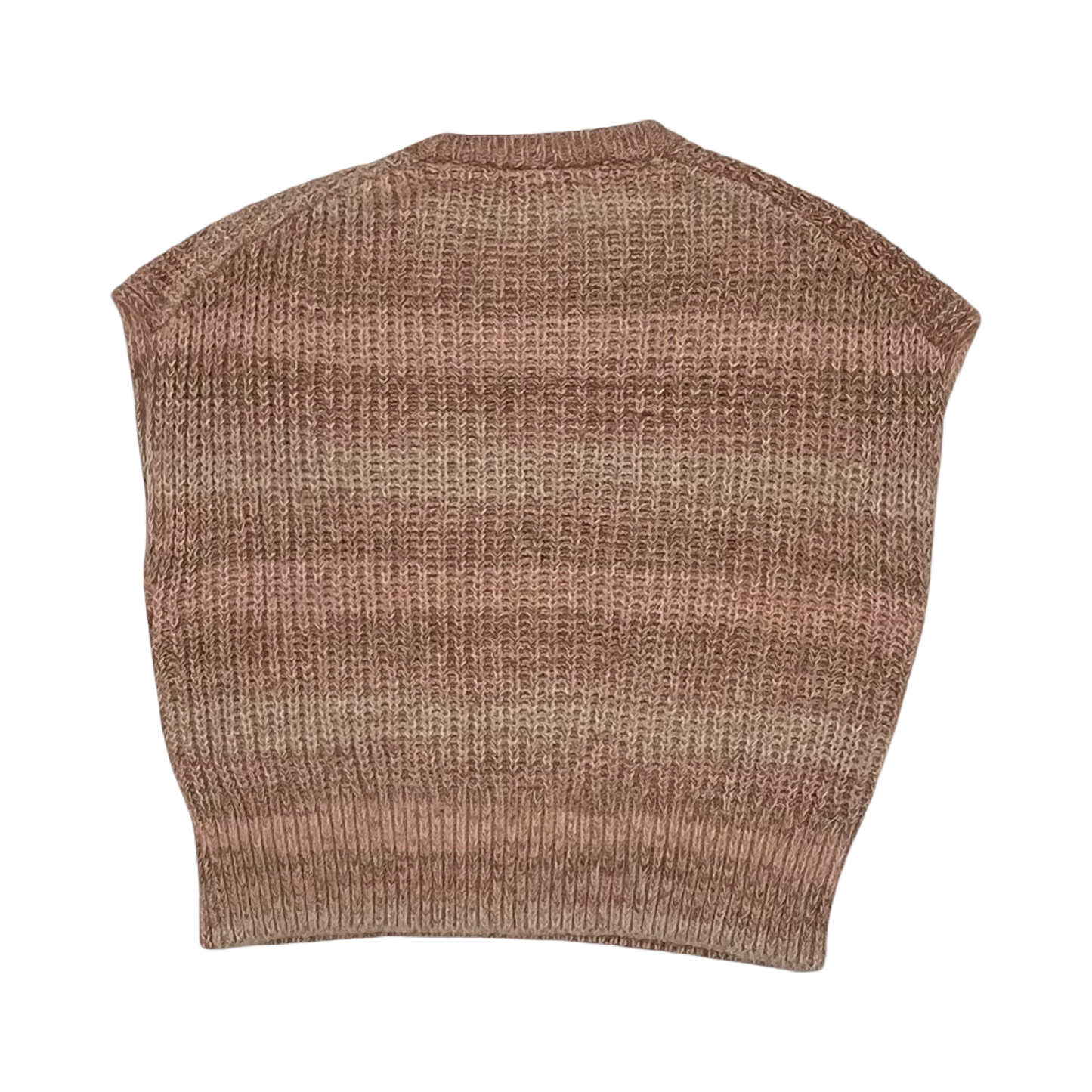 Vest Sweater By Loft In Brown & Pink, Size:M
