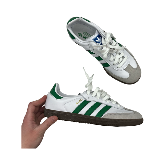 Shoes Sneakers By Adidas In Green & White, Size:7