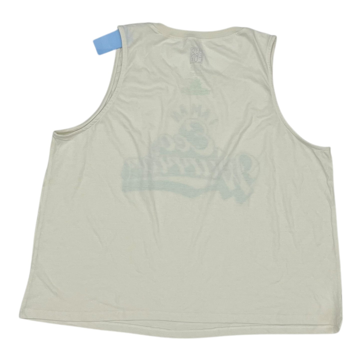 Tank Top By Modern Lux In Cream & Green, Size:3X