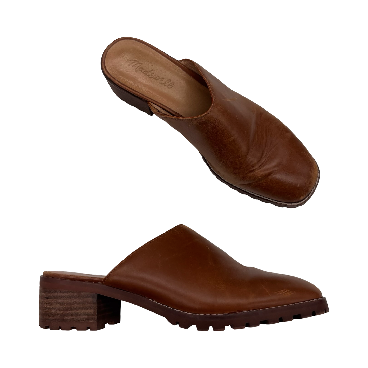 Shoes Heels Block By Madewell In Brown, Size:7.5
