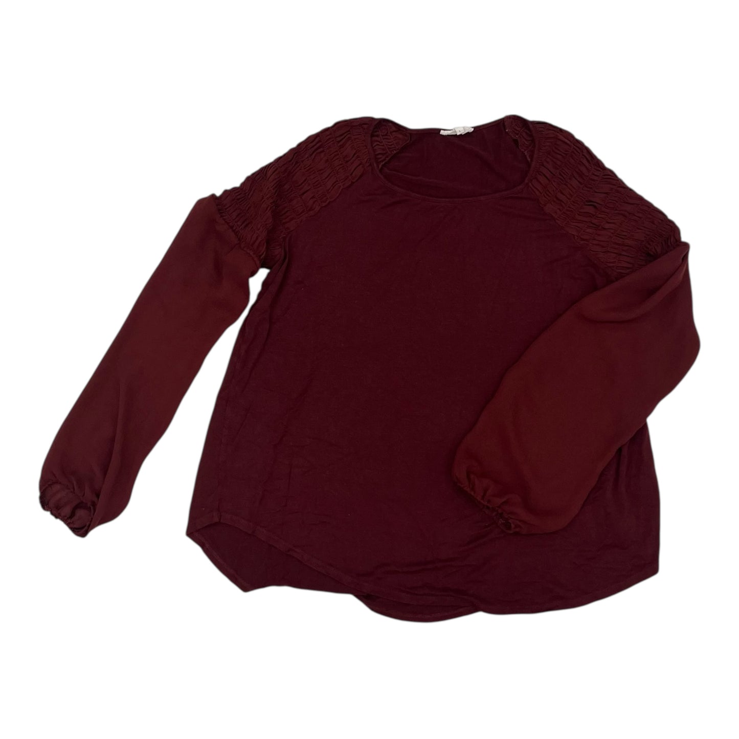 Top Ls By Maurices In Maroon, Size:L
