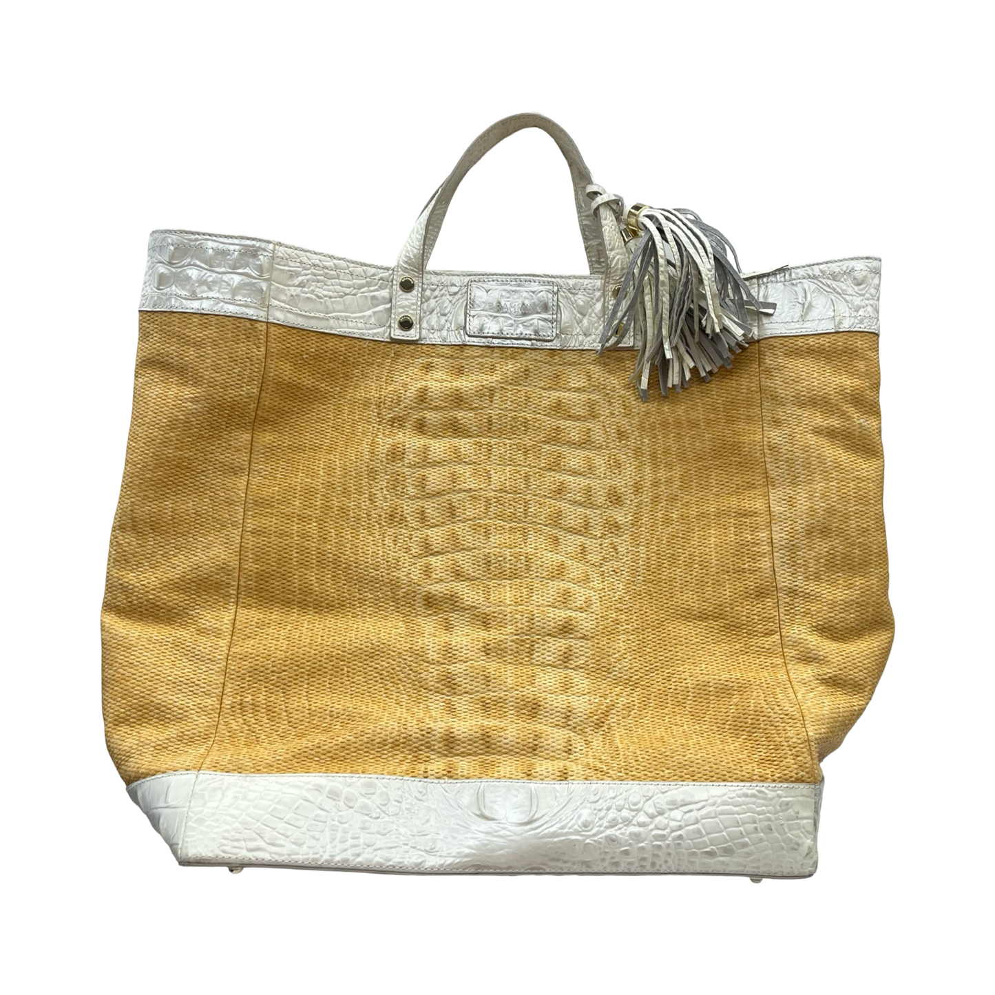 Tote Designer By Brahmin In Brown, Size:Large