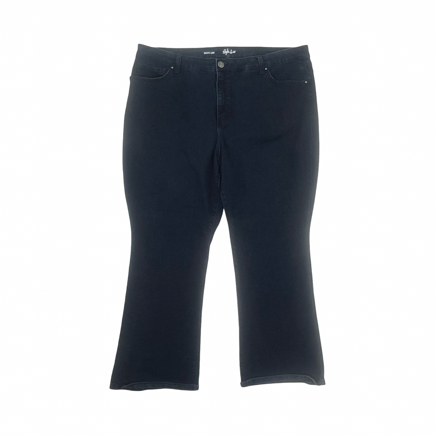 Jeans Boot Cut By Style And Company In Blue Denim, Size:22