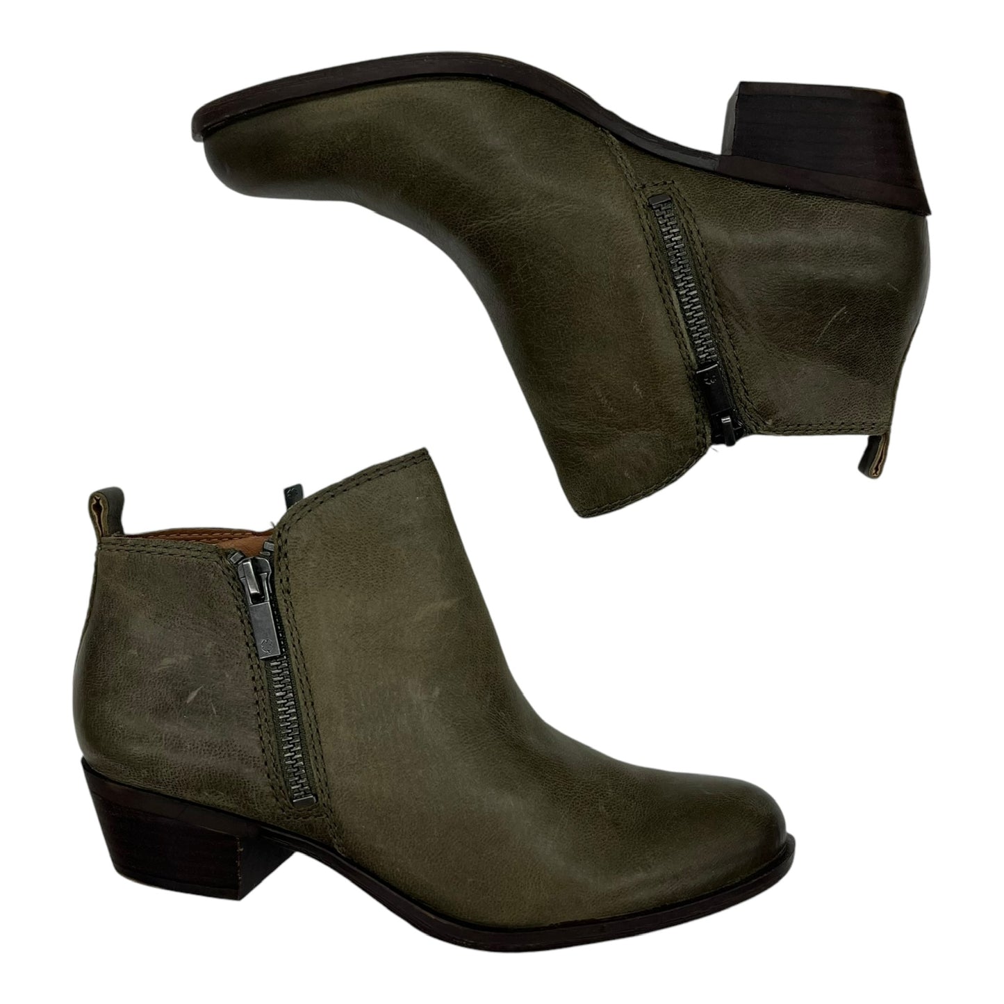 Boots Ankle Heels By Lucky Brand In Green, Size:6