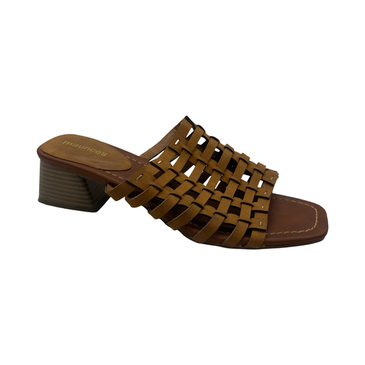 Sandals Heels Block By Maurices In Brown, Size:8.5