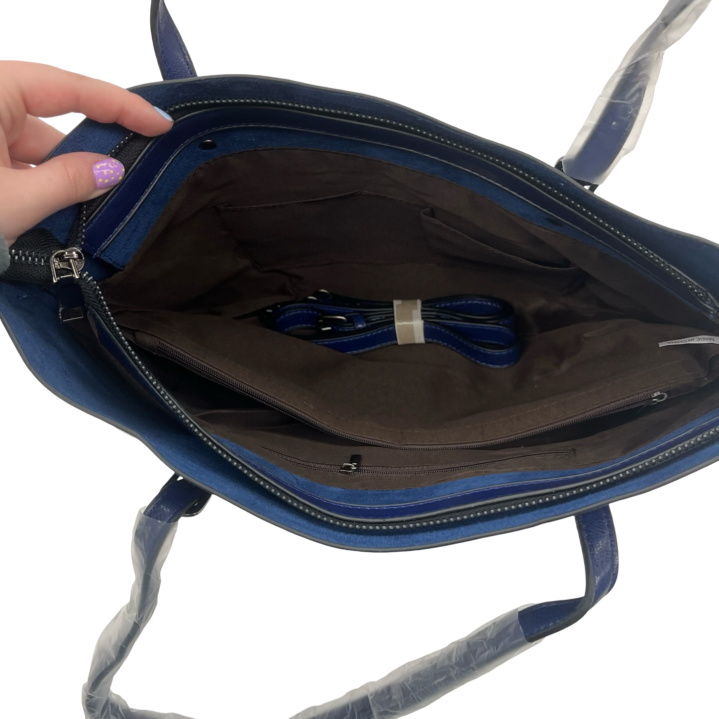Handbag By Clothes Mentor In Blue, Size:Large