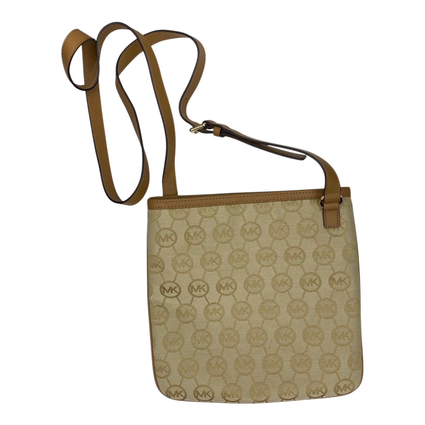 Crossbody Designer By Michael Kors In Gold, Size:Medium