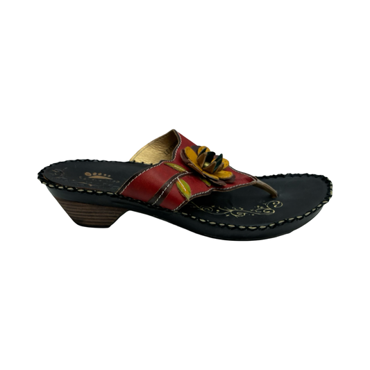 Sandals Flip Flops By Spring Step In Multi, Size:10.5