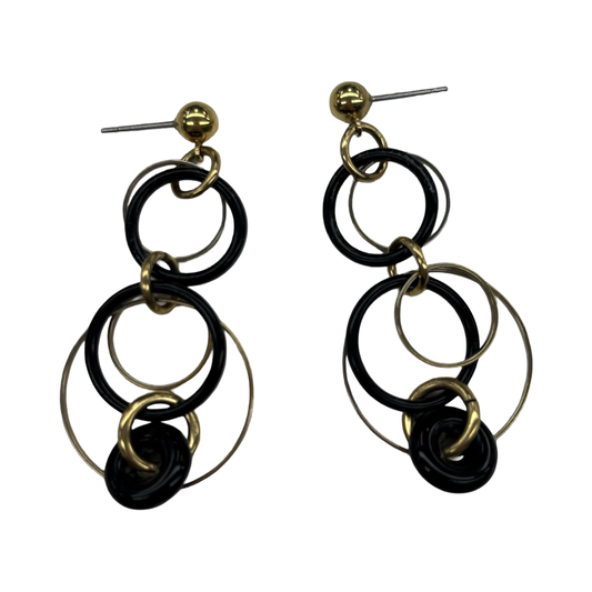 Earrings Dangle/Drop By Clothes Mentor In Black & Gold