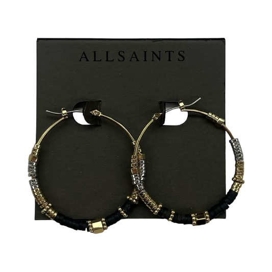 Earrings Designer By All Saints In Black & Gold