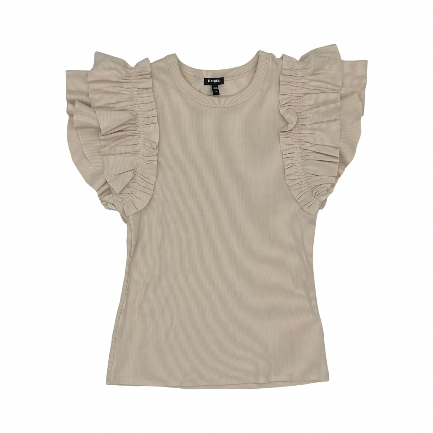 Top Ss By Express In Tan, Size:M