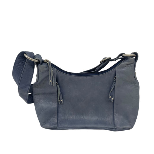 Handbag Leather By Clothes Mentor In Blue, Size:Small