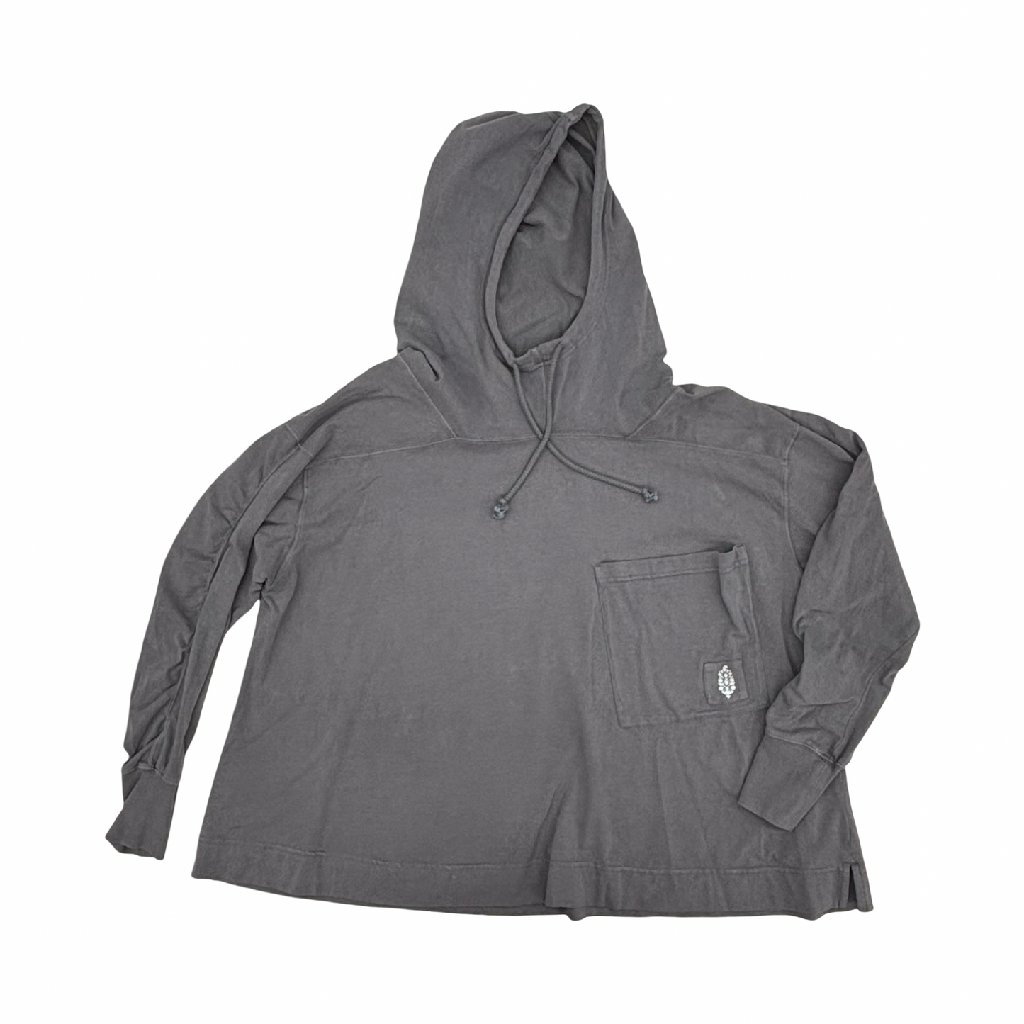 Sweatshirt Hoodie By Free People In Grey, Size:M