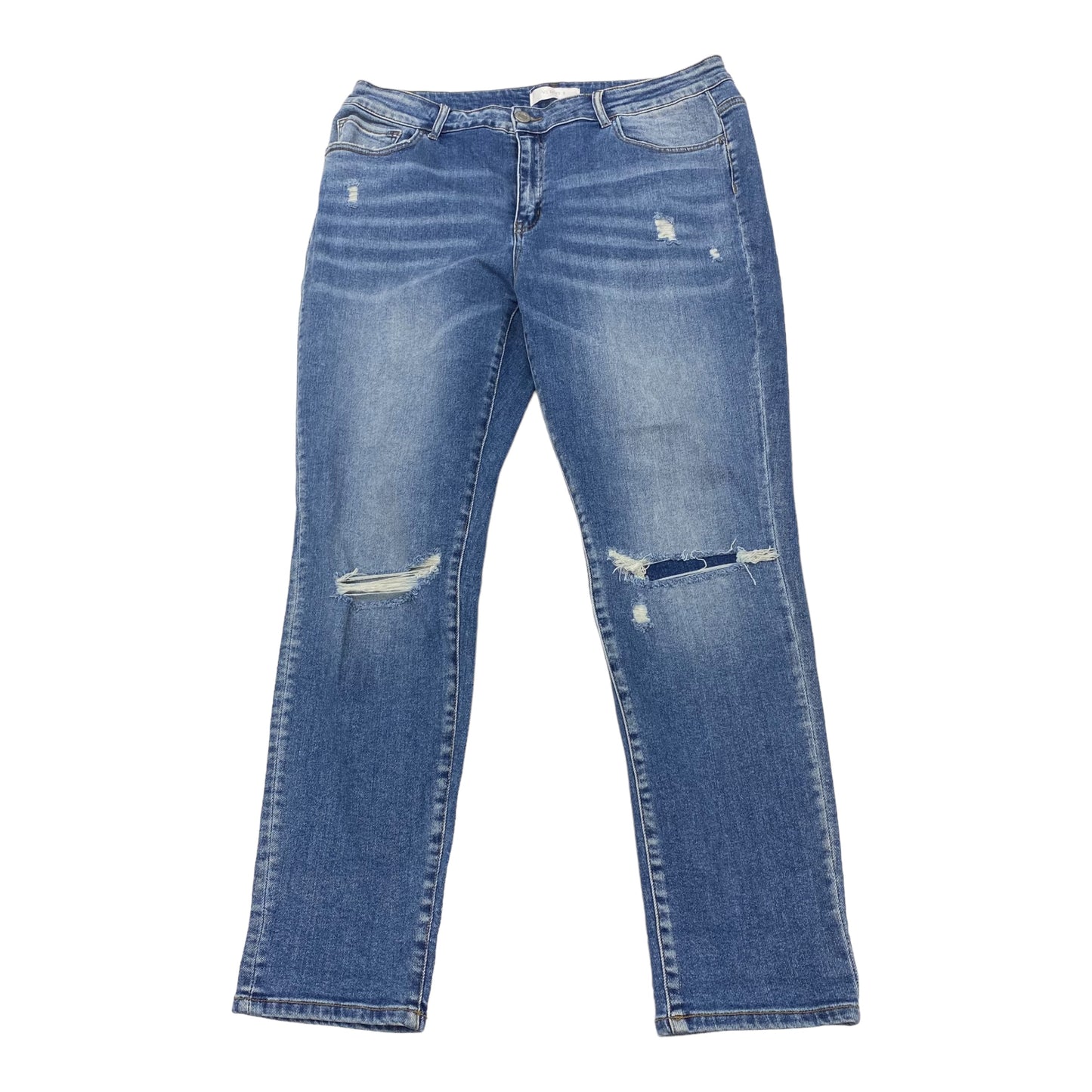 BLUE DENIM JEANS STRAIGHT by VERVET Size:18