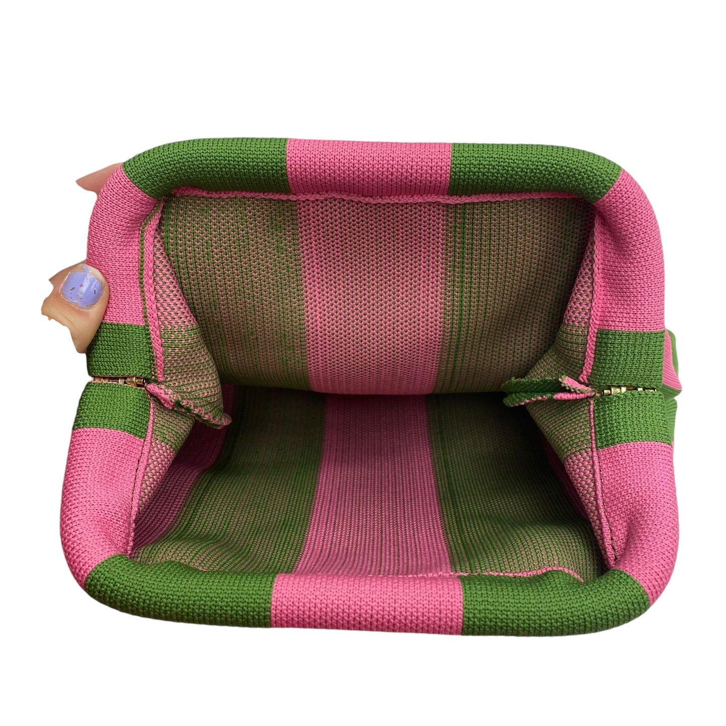 Clutch By Clothes Mentor In Green & Pink, Size:Medium