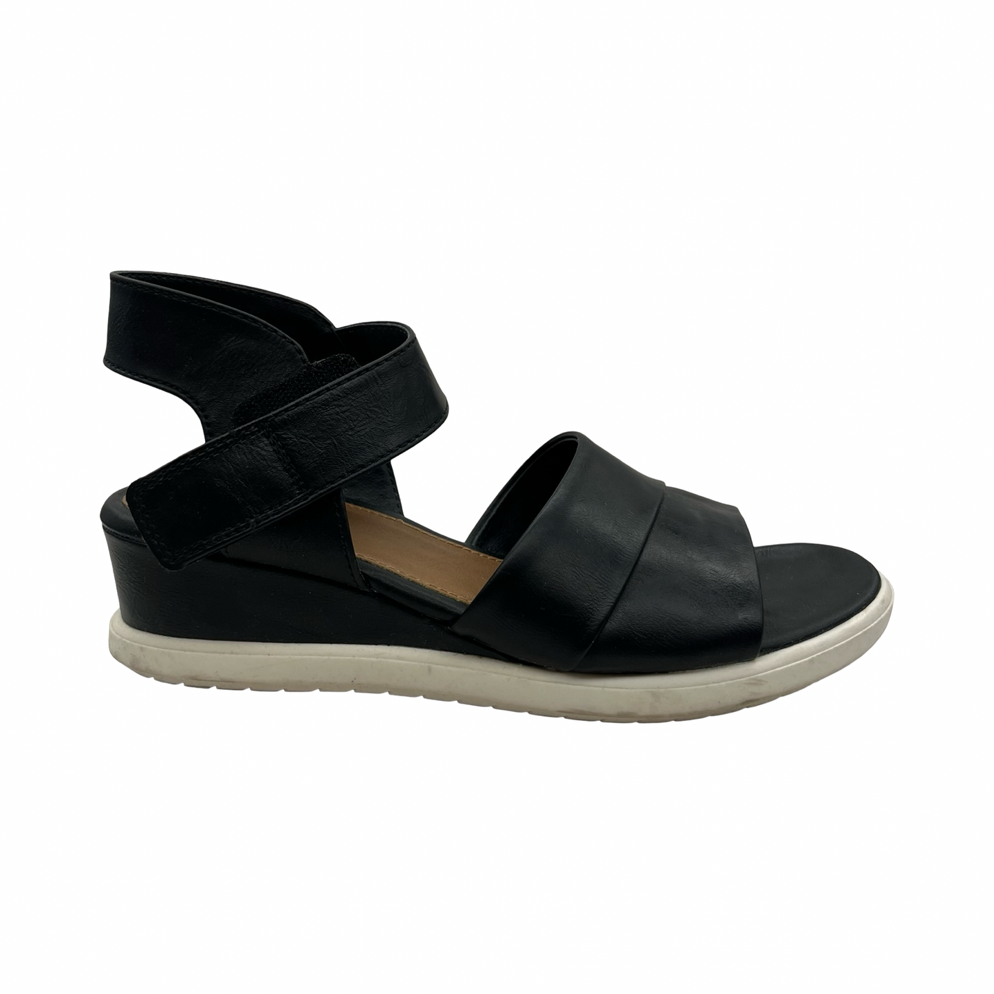 Sandals Heels Wedge By Sofft In Black, Size:8