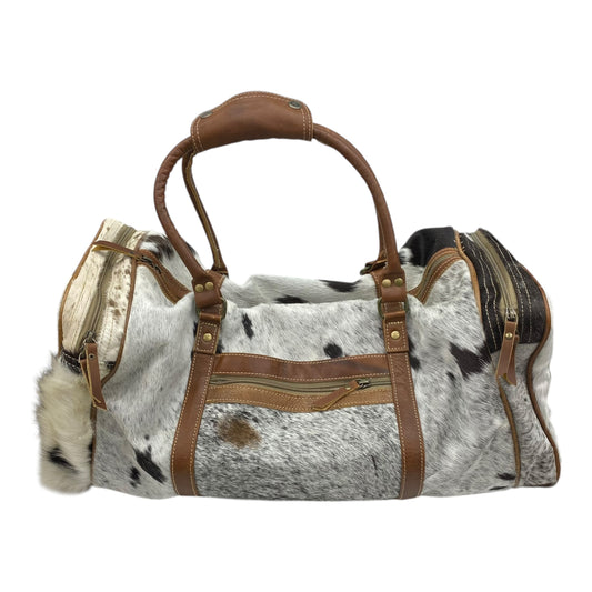 Duffle And Weekender Leather By Myra In Animal Print, Size:Medium
