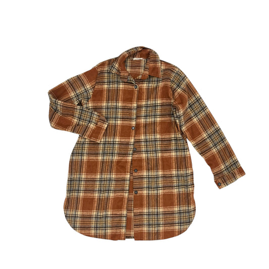 Jacket Shirt By Adora In Orange, Size:S