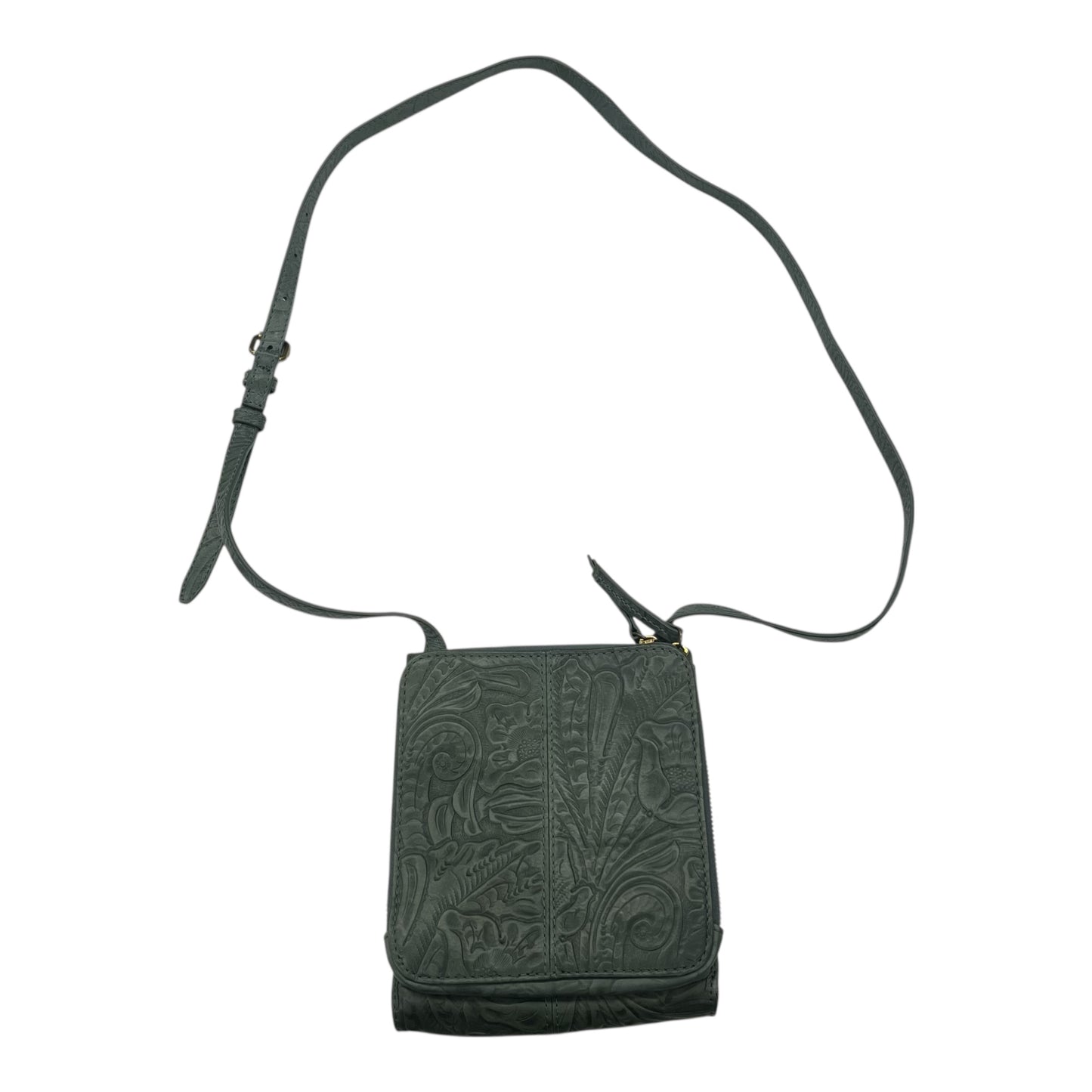Crossbody Leather By Clothes Mentor In Green, Size:Small