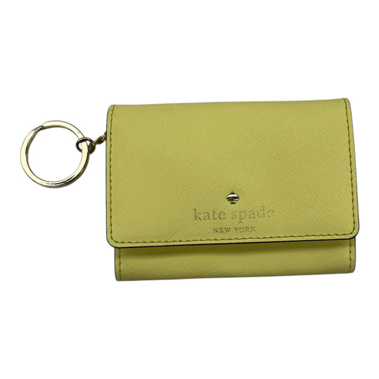 Id/Card Holder Designer By Kate Spade In Yellow