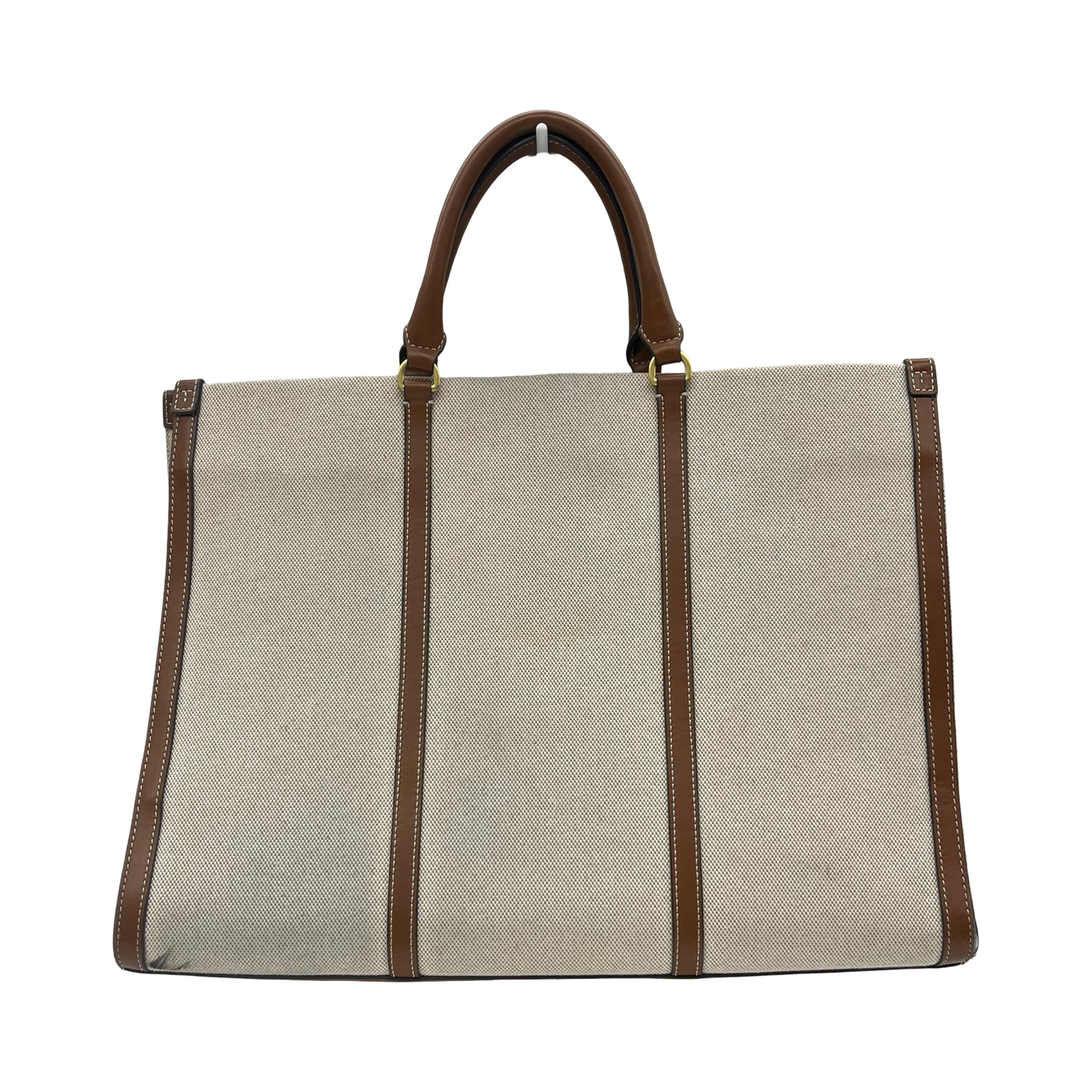 Tote Designer By Tory Burch In Brown & Cream, Size:Large