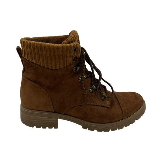 Boots Knee Heels By Universal Thread In Brown, Size:9