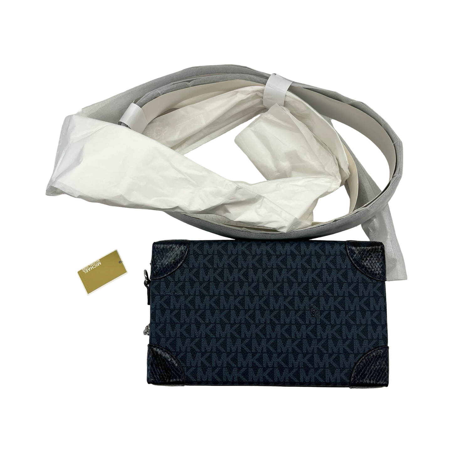 Crossbody Designer By Michael Kors In Navy, Size:Small