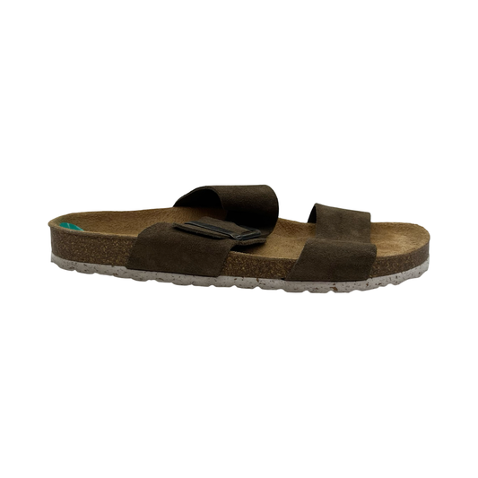Sandals Flats By Clothes Mentor In Brown, Size:8