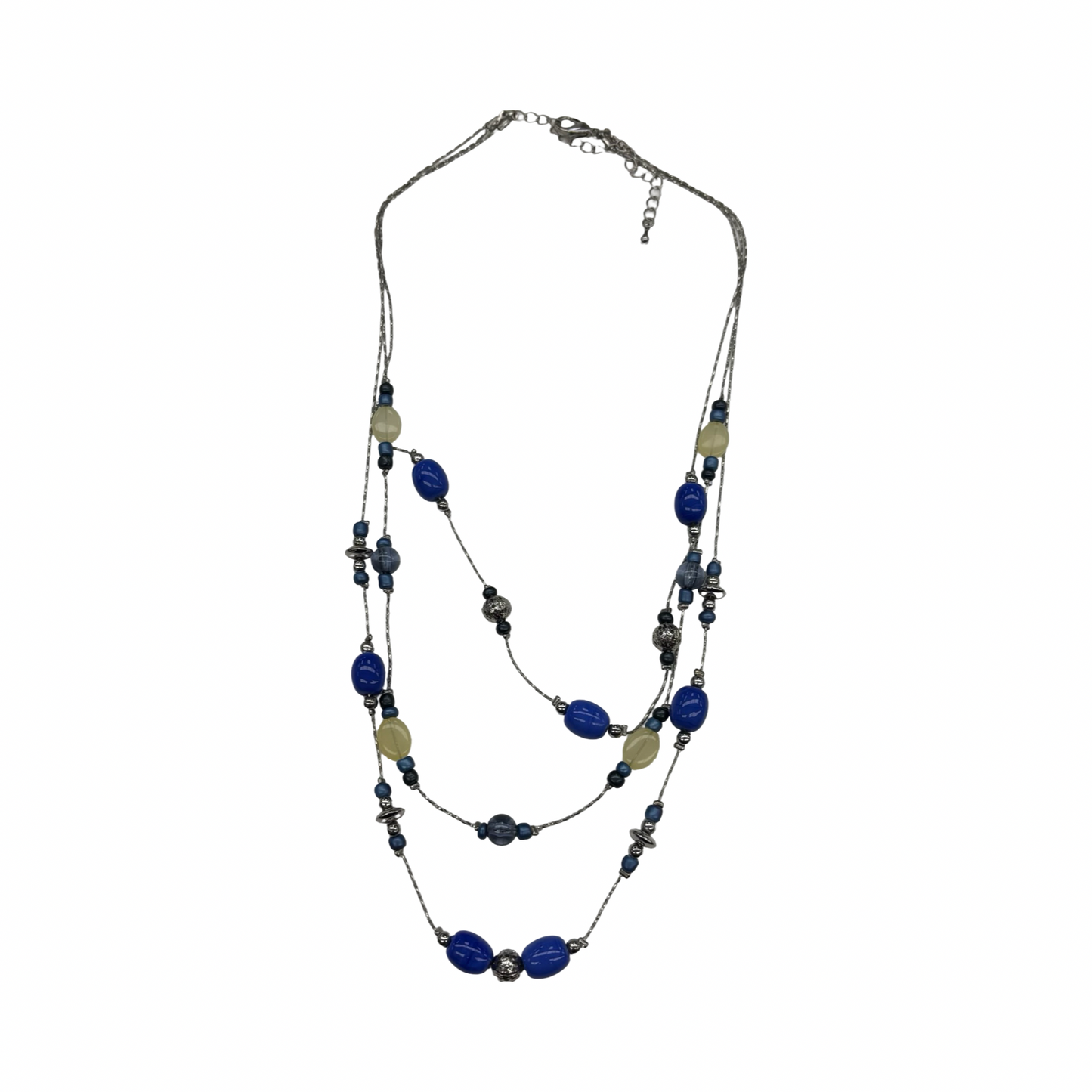 Necklace Layered By Clothes Mentor In Blue & Silver