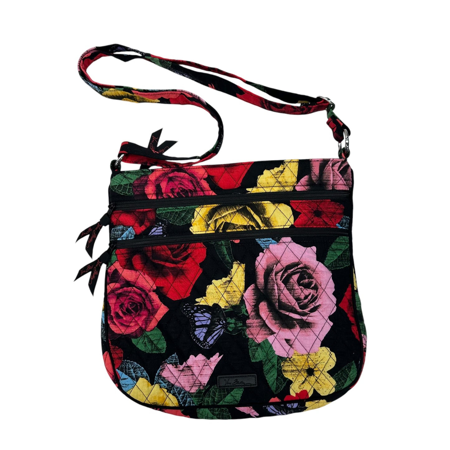 Crossbody By Vera Bradley In Floral Print, Size:Large