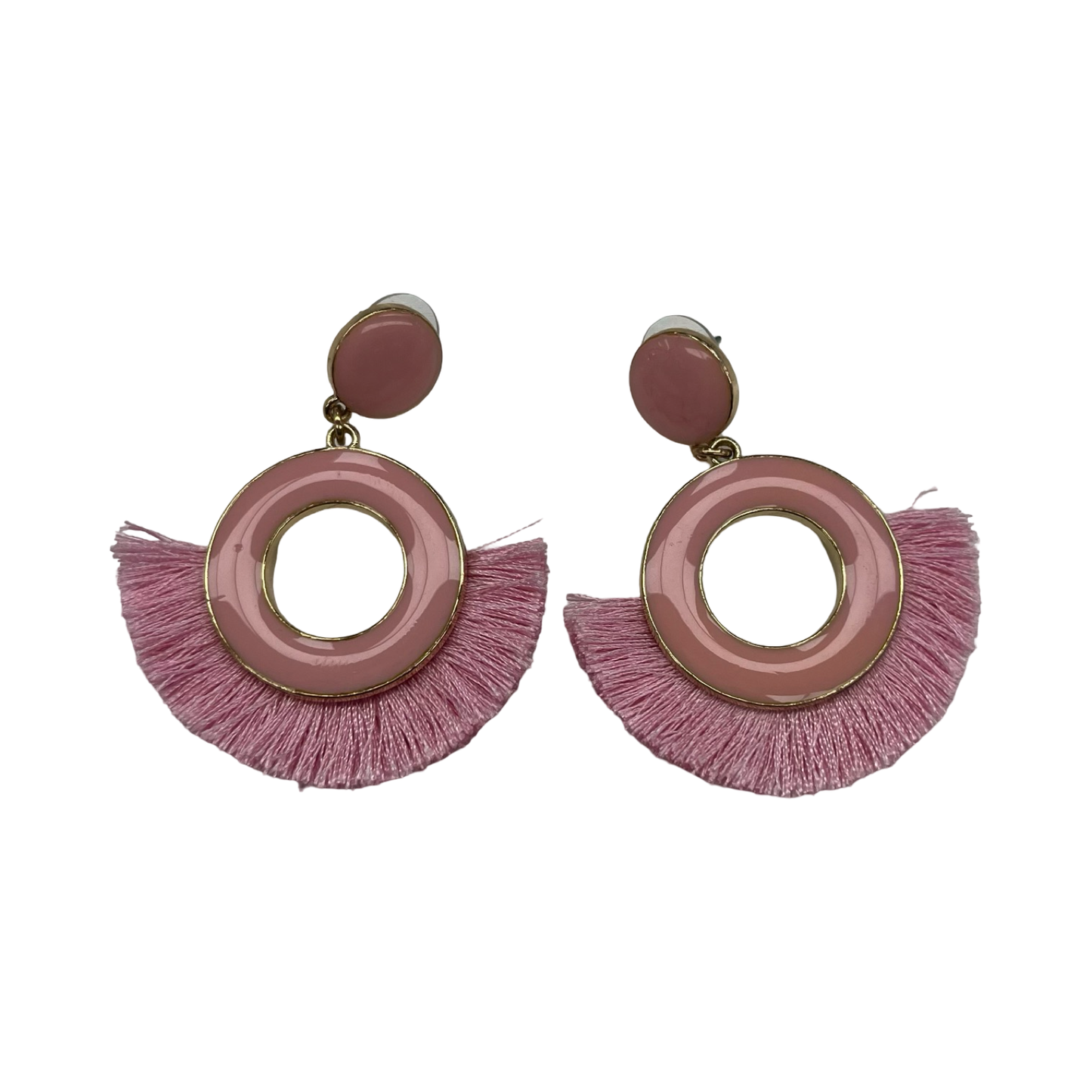 Earrings Statement By Clothes Mentor In Gold & Pink