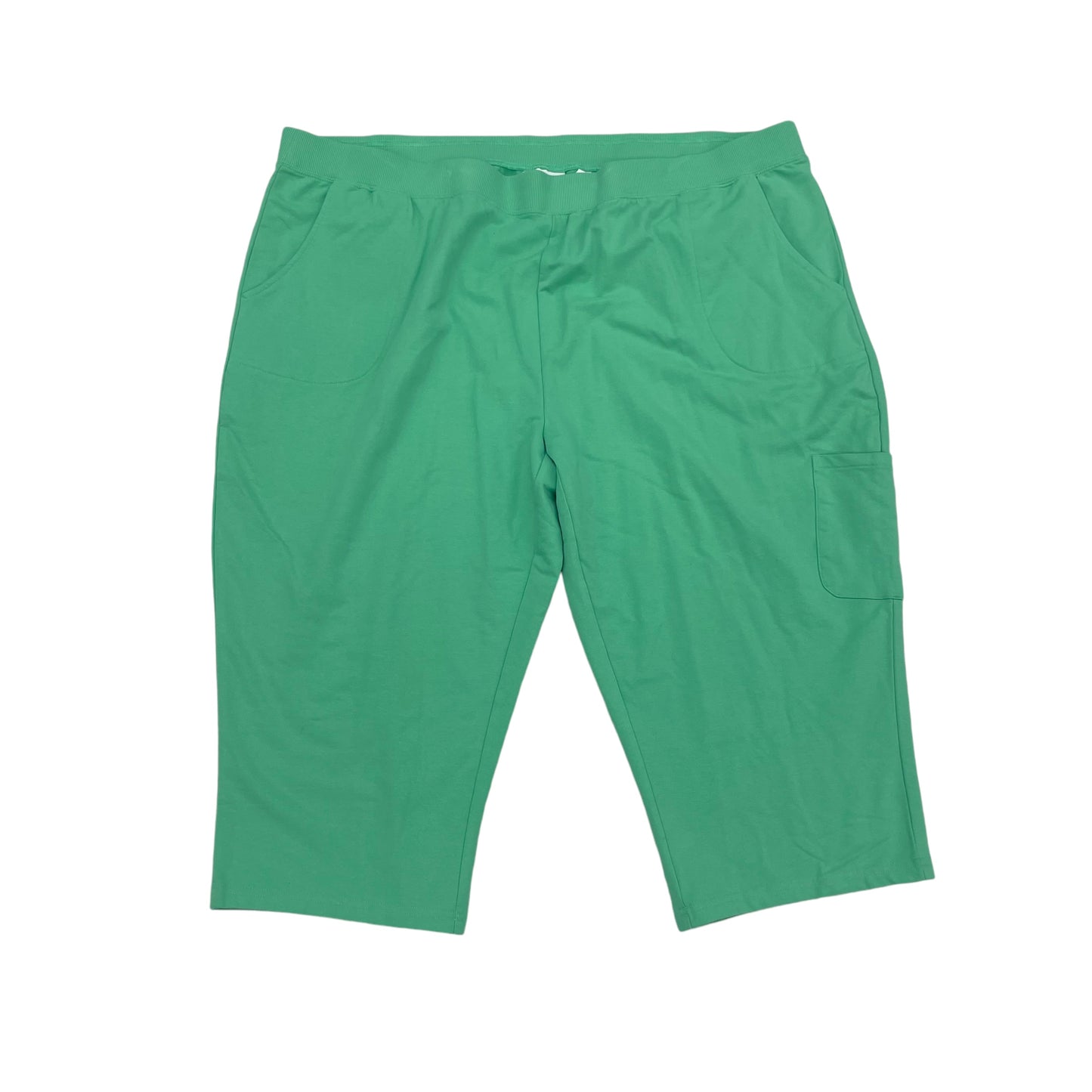 Athletic Capris By Denim And Company In Green, Size:3X