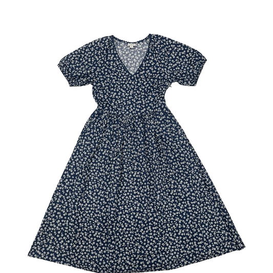 Dress Casual Midi By J. Crew In Blue & White, Size:6