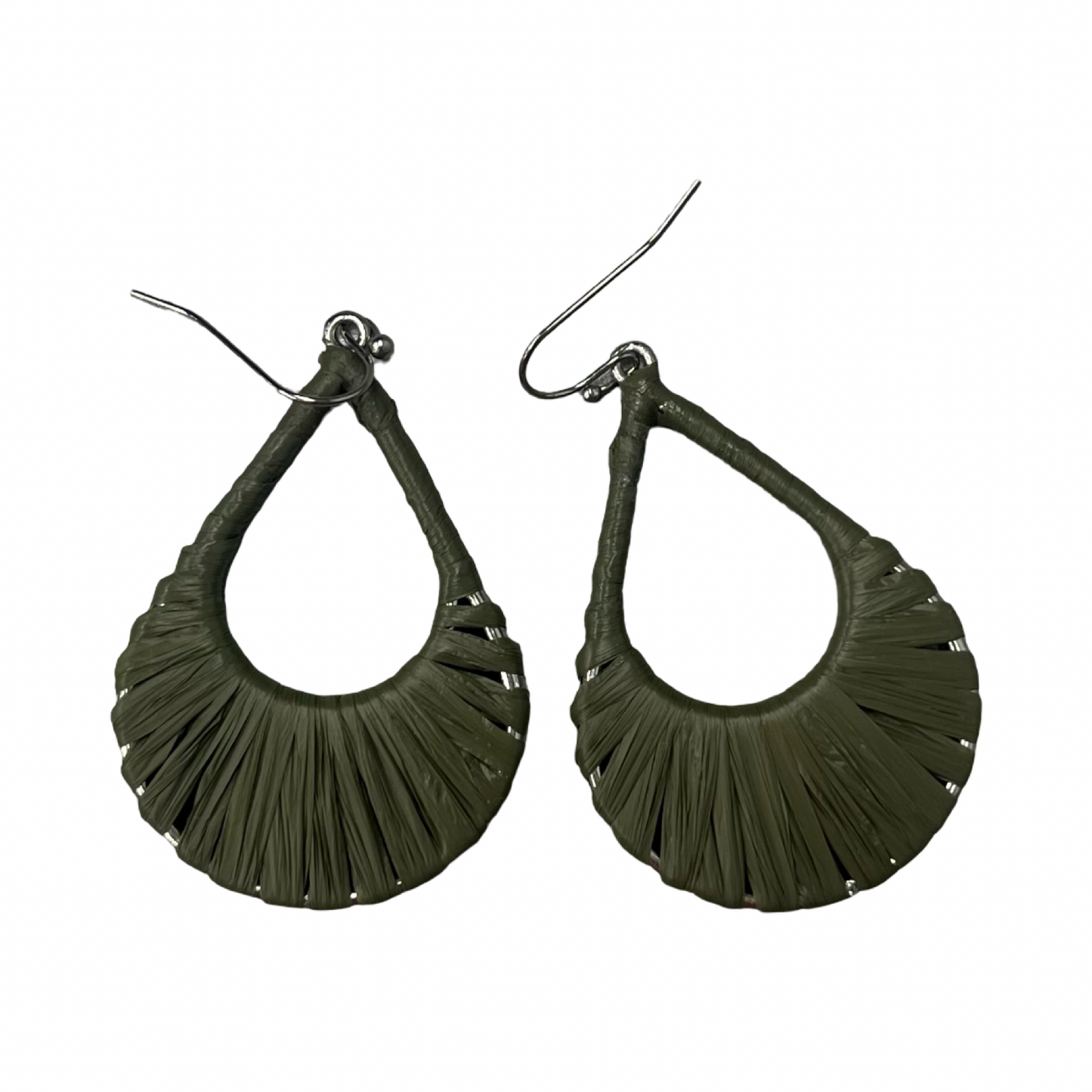 Earrings Dangle/Drop By Clothes Mentor In Green & Silver