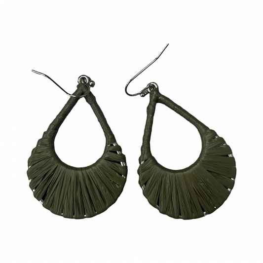 Earrings Dangle/Drop By Clothes Mentor In Green & Silver