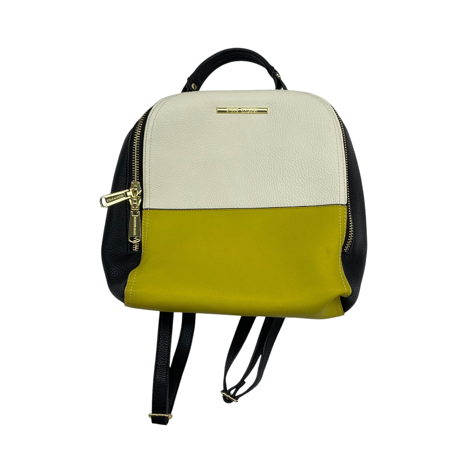 Backpack By Steve Madden In Black & Yellow, Size:Medium