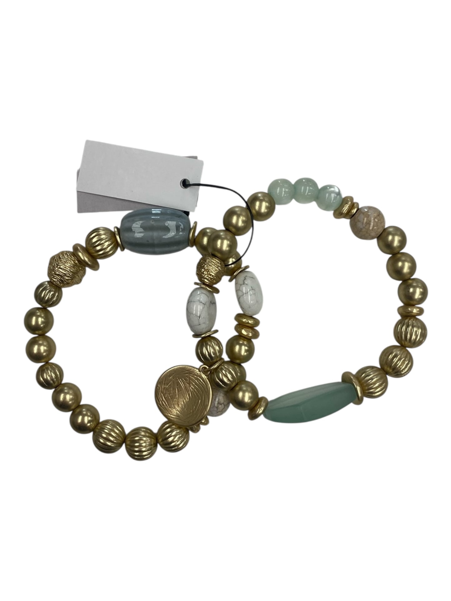 Bracelet Beaded By Chicos In Gold, Size:02 Piece Set