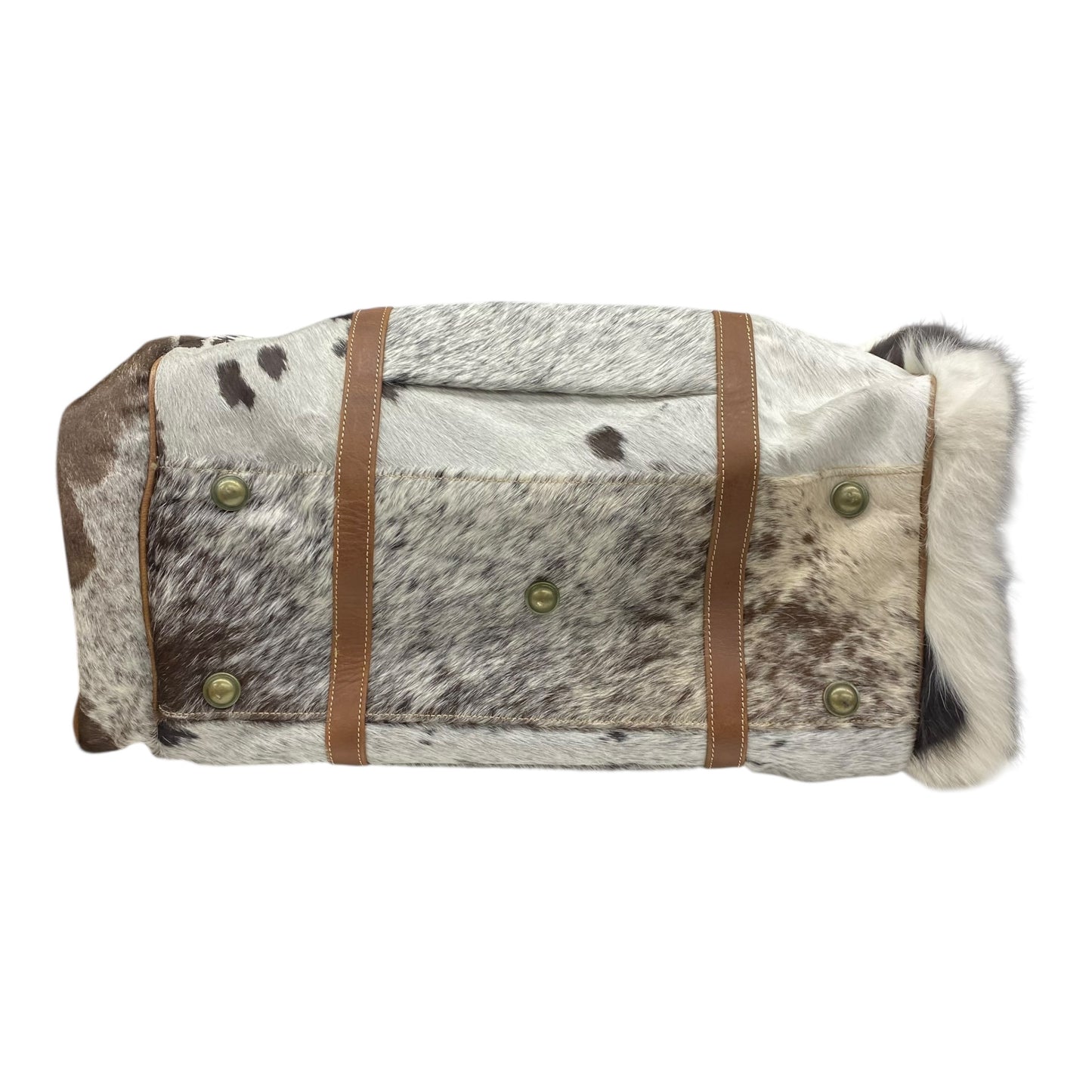 Duffle And Weekender Leather By Myra In Animal Print, Size:Medium