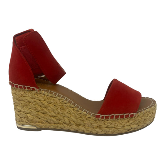 Sandals Heels Wedge By Franco Sarto In Red, Size:6