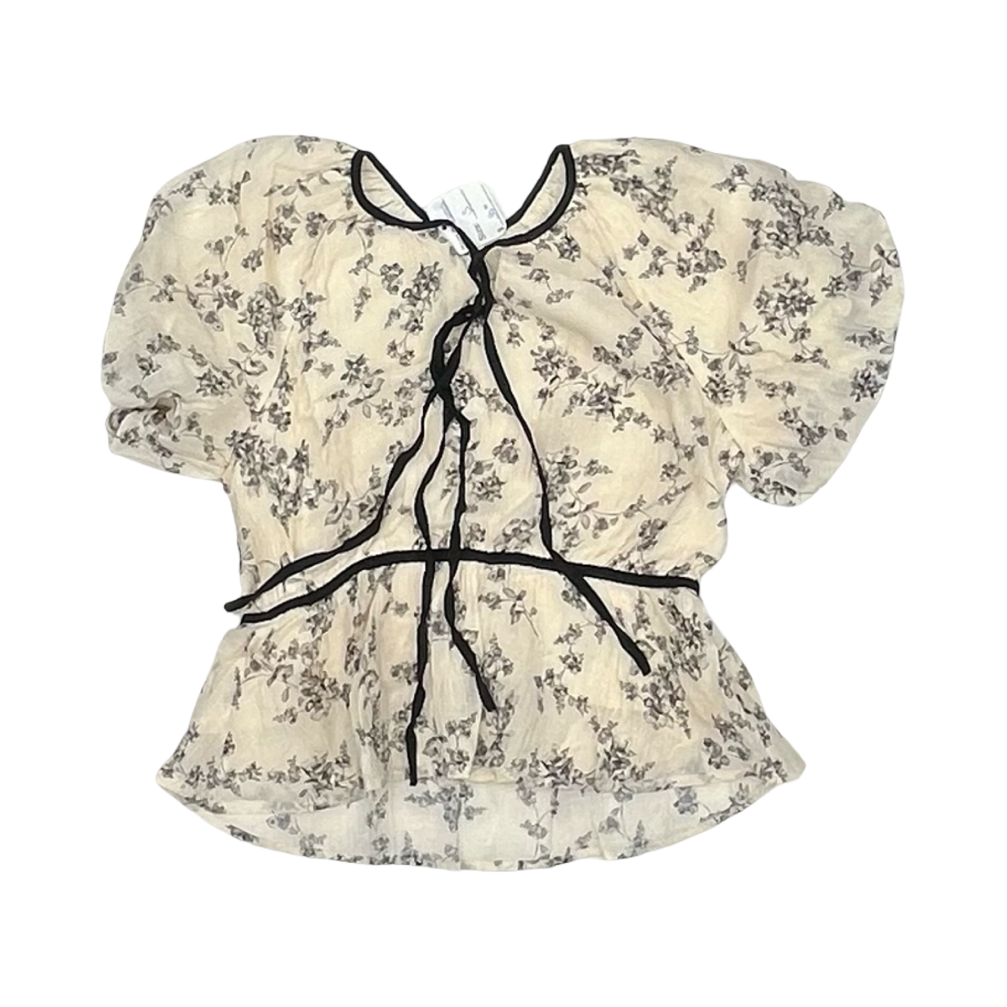 Blouse Ss By Hayden La In Black & Cream, Size:S