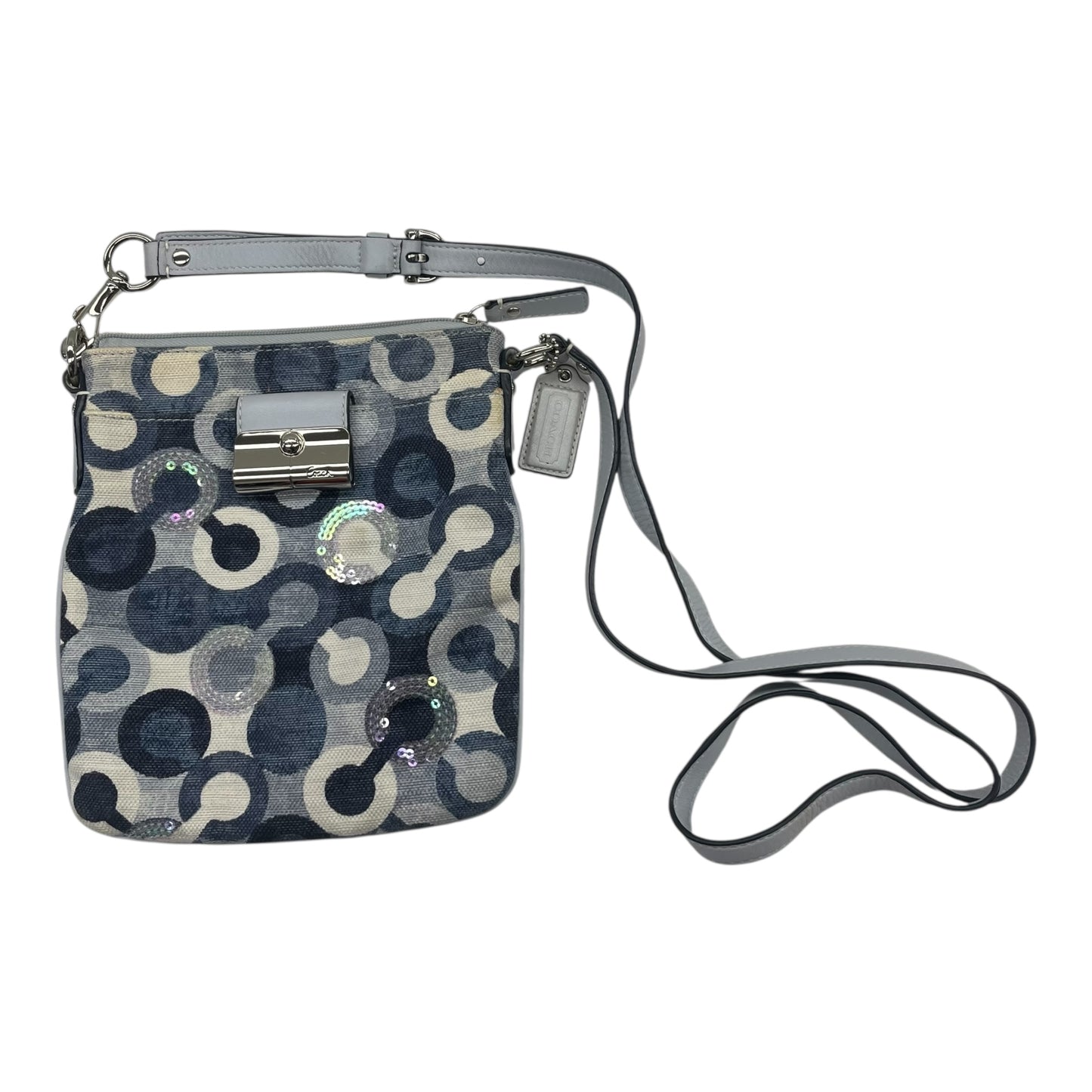 Crossbody Designer By Coach In Blue, Size:Small