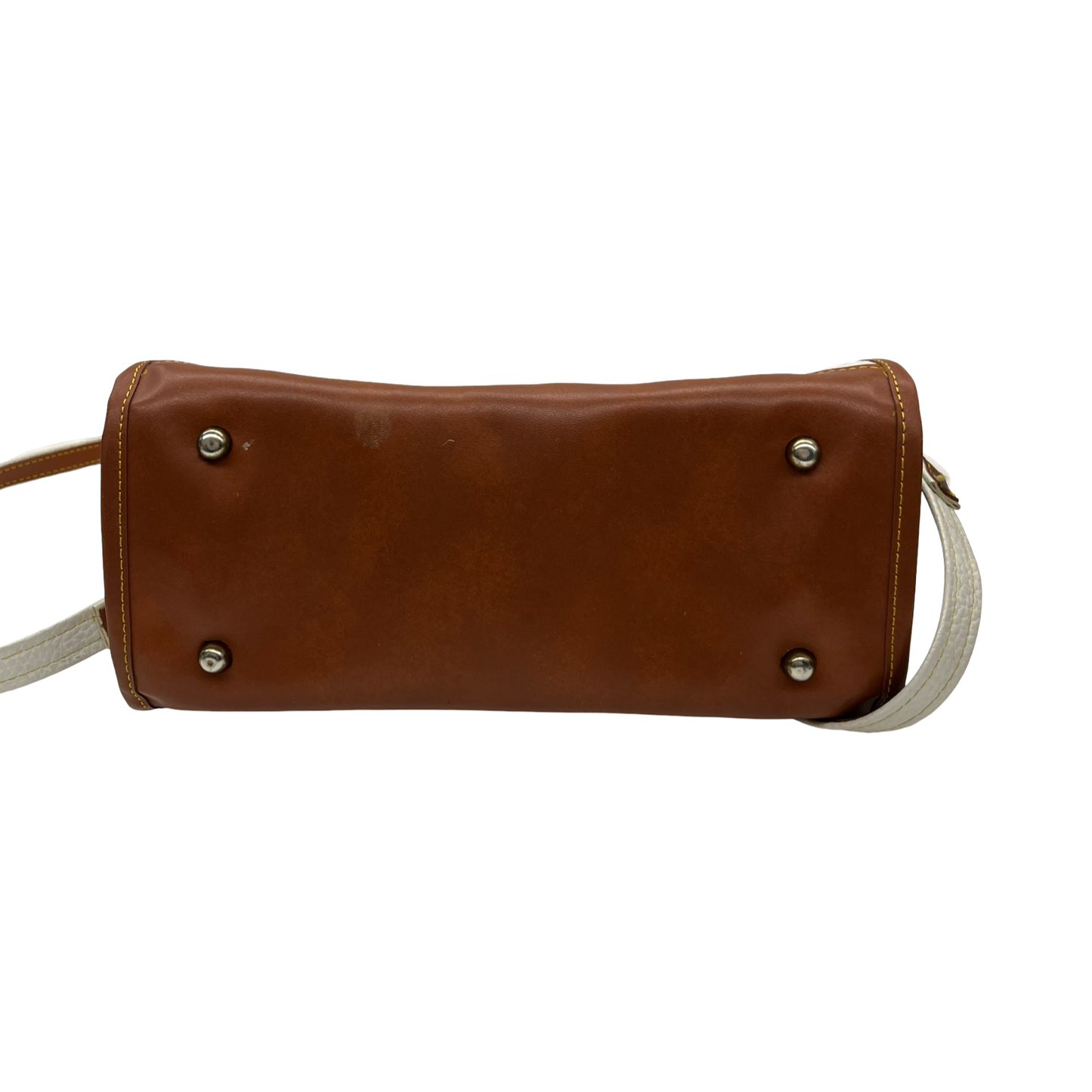 Crossbody Designer By Dooney And Bourke In Tan & White, Size:Medium