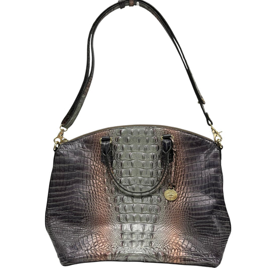 Handbag Designer By Brahmin In Grey & Pink, Size:Medium