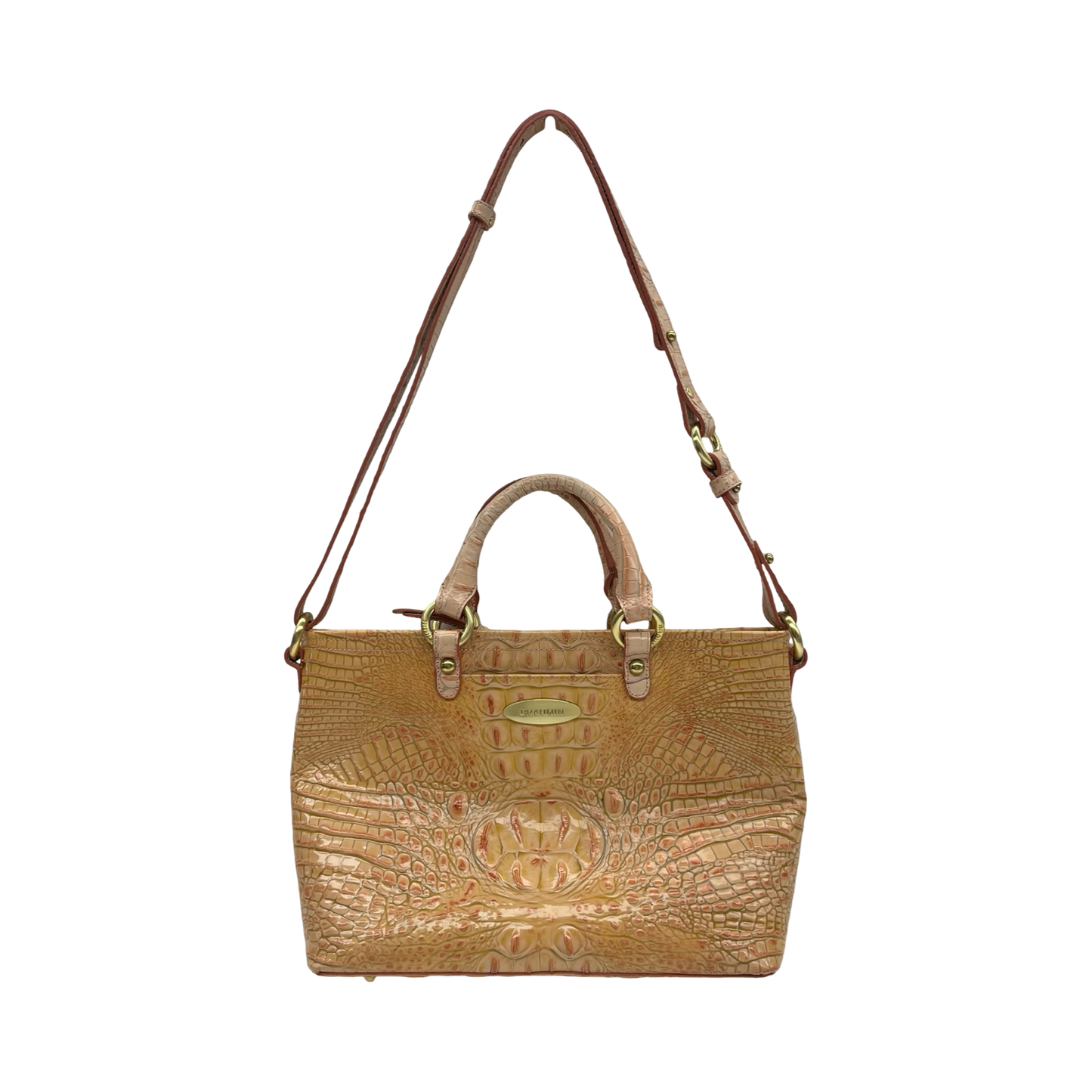 Handbag Designer By Brahmin In Orange, Size:Medium