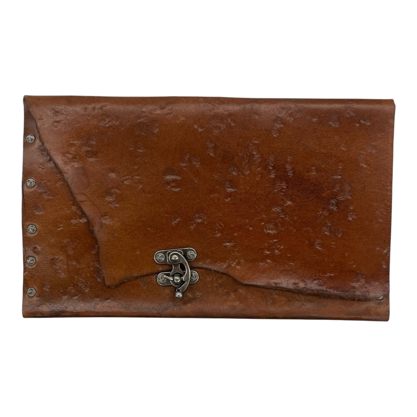 Clutch Leather By Clothes Mentor In Brown, Size:Large