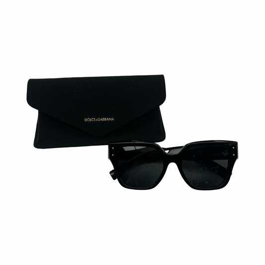Sunglasses Luxury Designer By Dolce And Gabbana In Black